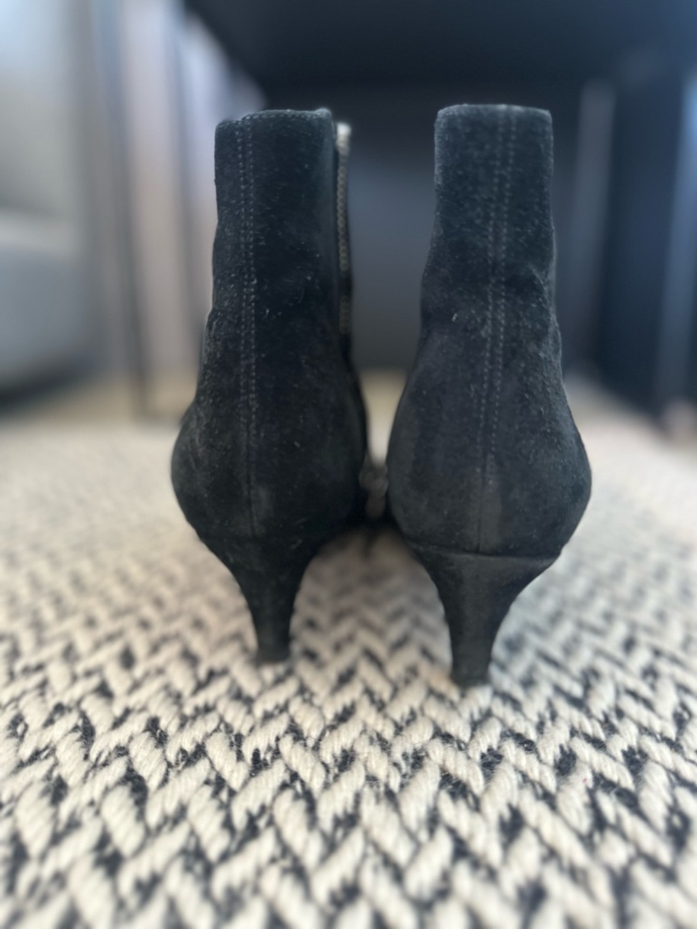 Isabel Marant Black Suede Pointed Ankle Boots - Picture 3 of 5